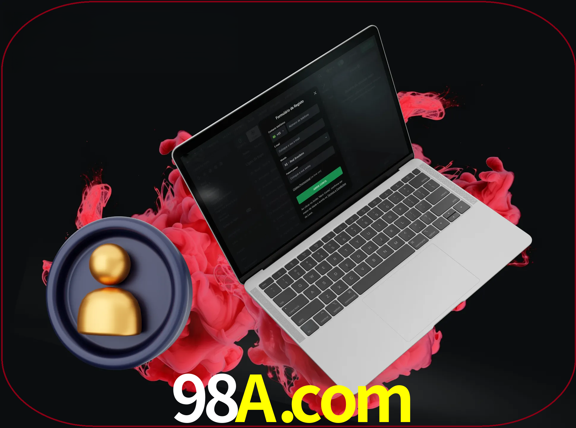 No cabeçalho do site 98a, clique no botão que o levará a um formulário especial onde terá de introduzir as suas informações actuais.